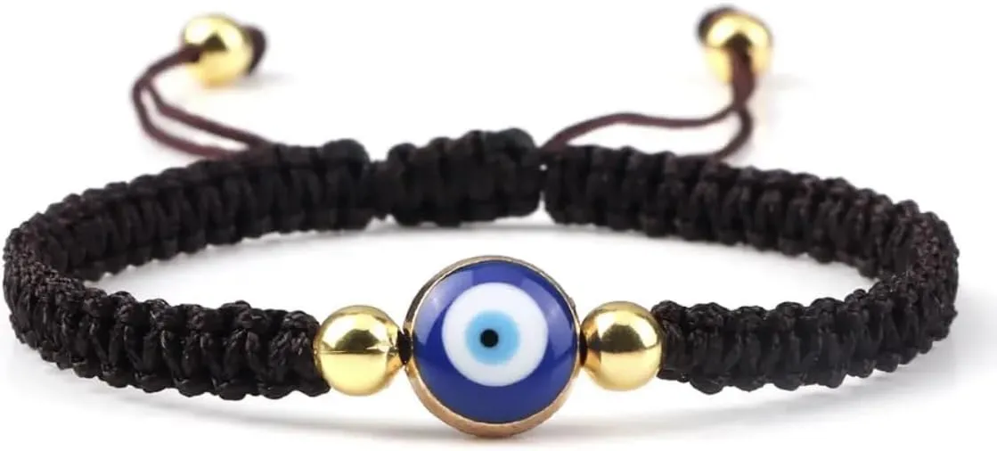 New Evil Eye Braided Bracelet Lucky Red Black Color Thread Couple Chain Handmade Prayer Bangles Pulsera Jewelry Gift for Friend (Evil Eye)