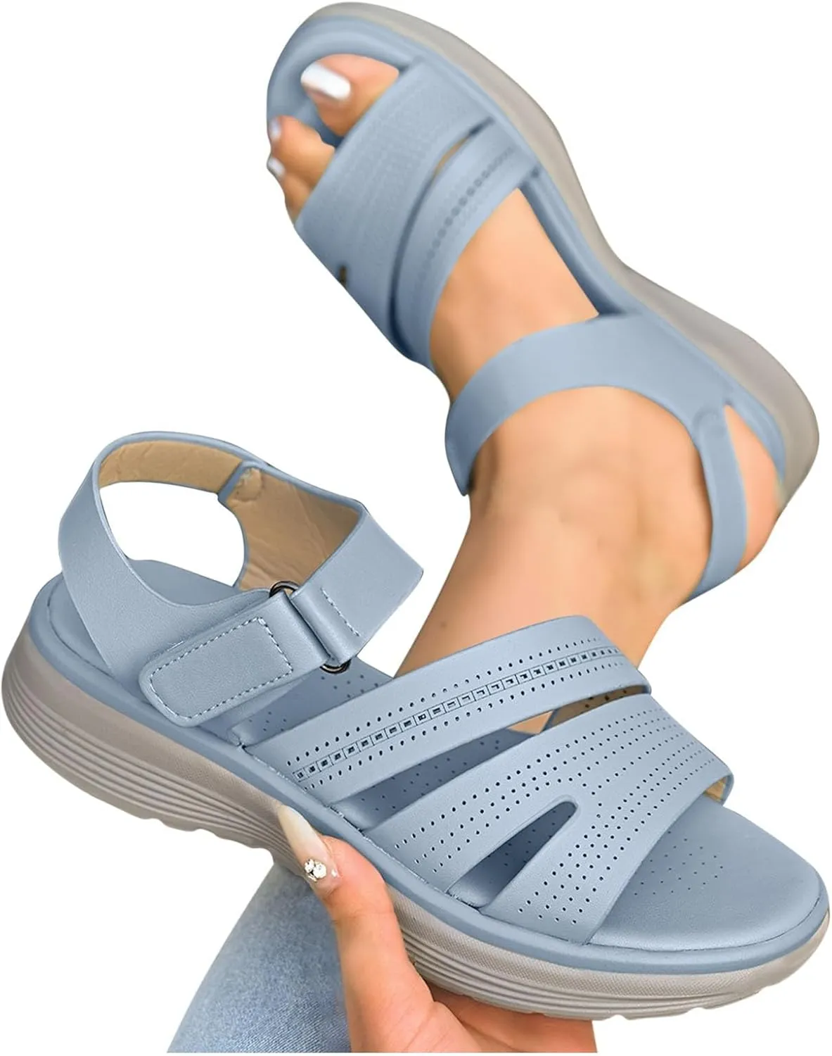 Orthopedic Sandals for Women 2025 Summer Trendy Casual Walking Flat Shoes Comfortable Arch Support Wide Width Sandal