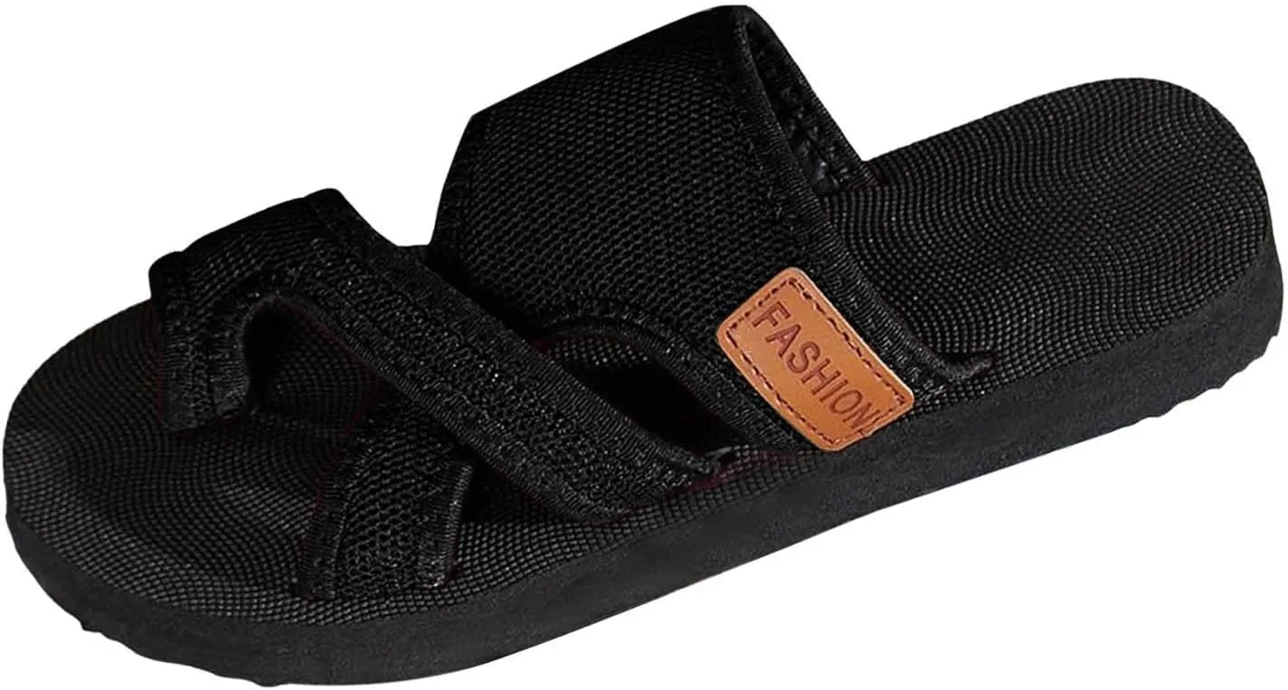 Orthopedic Sandals for Women Arch Support Non Slip Beach Slide Sandals Comfortable Breathable Sandal Hollow Mesh Slide Flip Flops Trendy Summer Boho Shoes