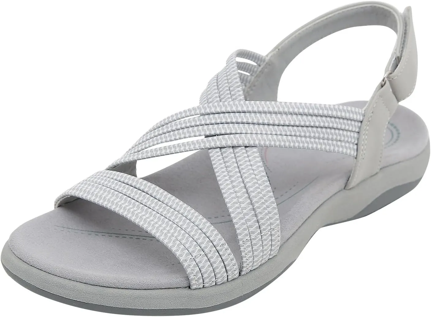 Orthopedic Sandals for Women with Arch Support 2025 Open Toe Slingback Comfortable Elastic Ankle Strap Footwear Summer Backless Mules Slide Walking Shoes for Daily Wear