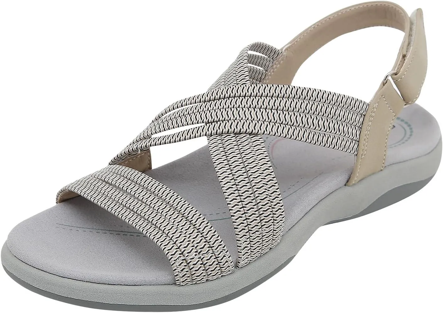 Orthopedic Sandals for Women with Arch Support 2025 Open Toe Slingback Comfortable Elastic Ankle Strap Footwear Summer Backless Mules Slide Walking Shoes for Daily Wear