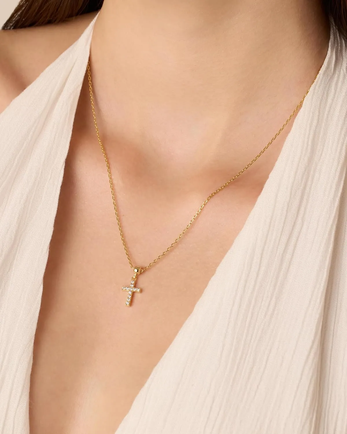 PAVOI Adjustable Whimsical Gold Charm Necklace for Women, 14K Gold Plated Cute Dainty Pendant Necklaces with Charms Set, Hypoallergenic Chain Trendy Cubic Zirconia Heart Religious Sports Pearl Pendant