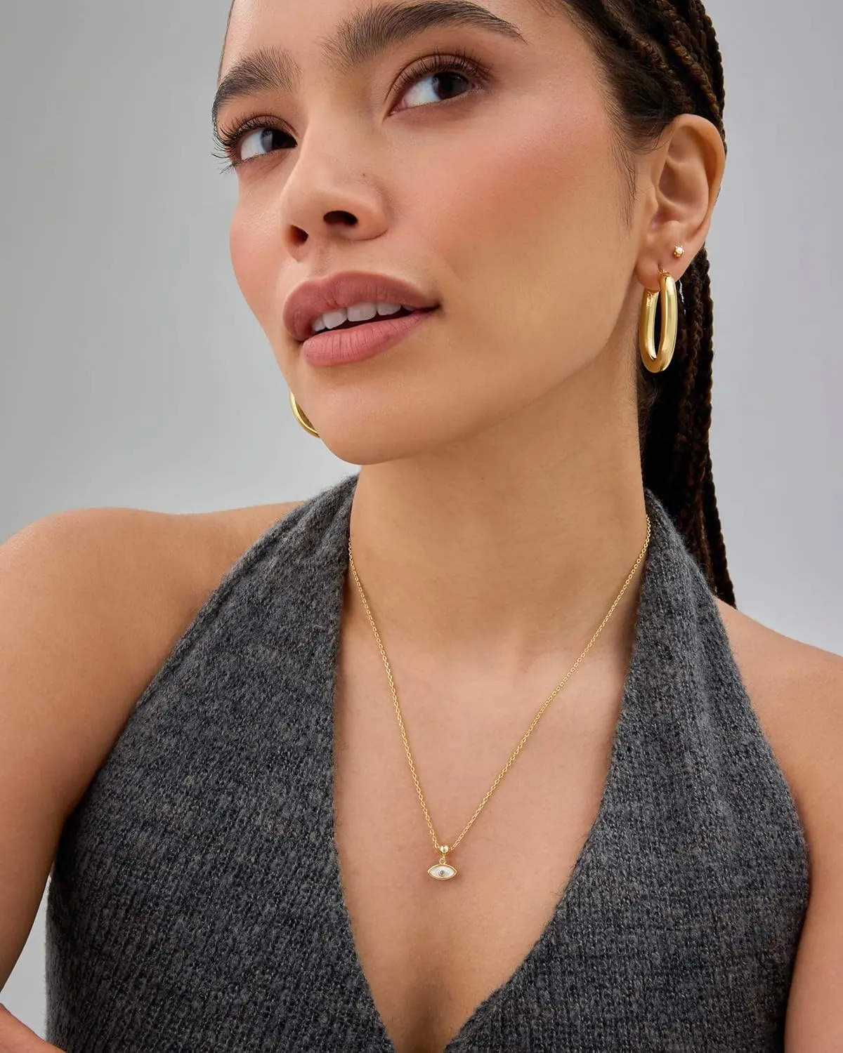 PAVOI Adjustable Whimsical Gold Charm Necklace for Women, 14K Gold Plated Cute Dainty Pendant Necklaces with Charms Set, Hypoallergenic Chain Trendy Cubic Zirconia Heart Religious Sports Pearl Pendant