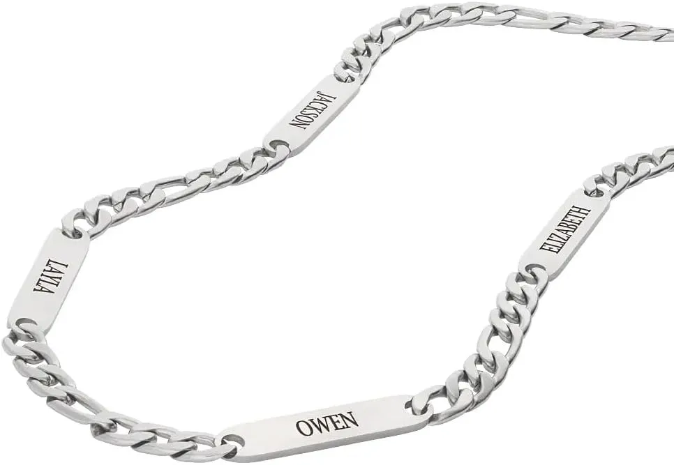 Personalized Choose Your Style Men Name Necklace - Up to 4 Inscriptions - Meaningful Gift for Him - Father's Day Gift for Husband