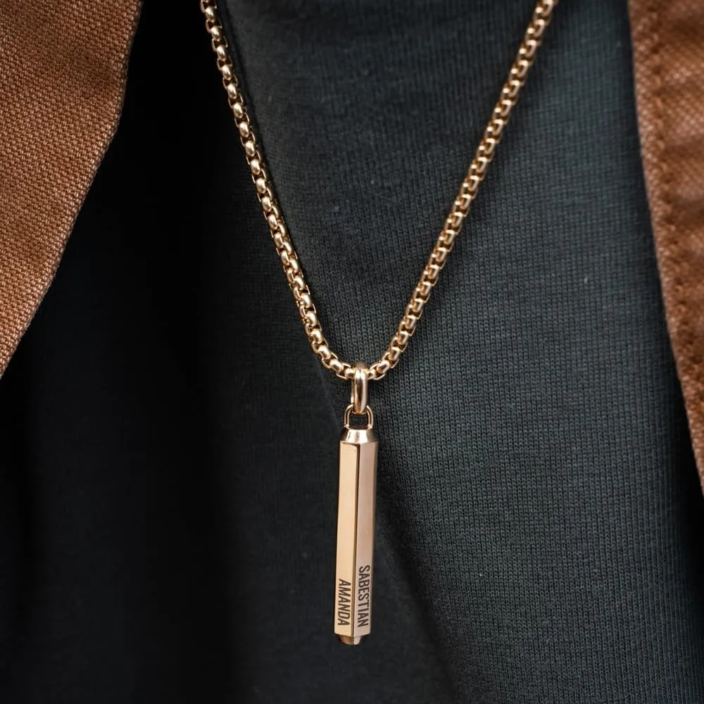 Personalized Choose Your Style Men Name Necklace - Up to 4 Inscriptions - Meaningful Gift for Him - Father's Day Gift for Husband