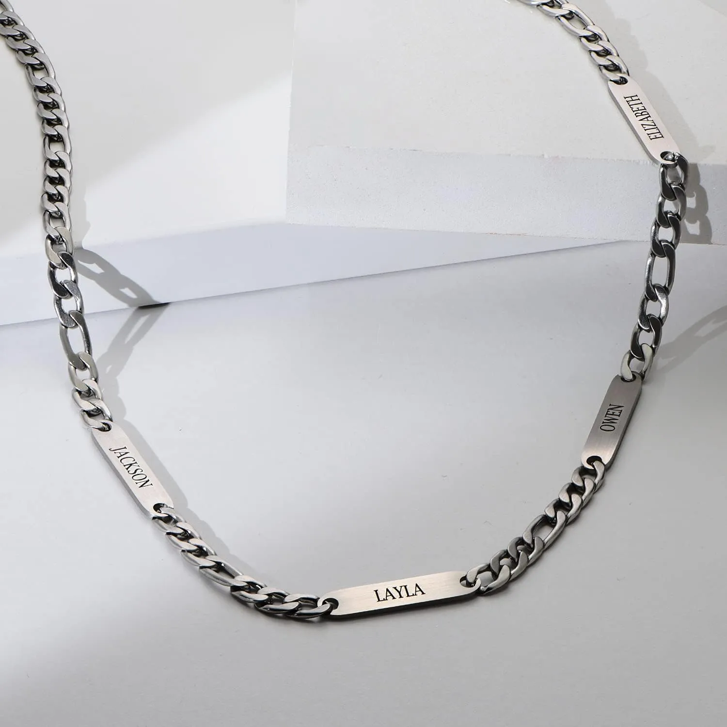 Personalized Choose Your Style Men Name Necklace - Up to 4 Inscriptions - Meaningful Gift for Him - Father's Day Gift for Husband