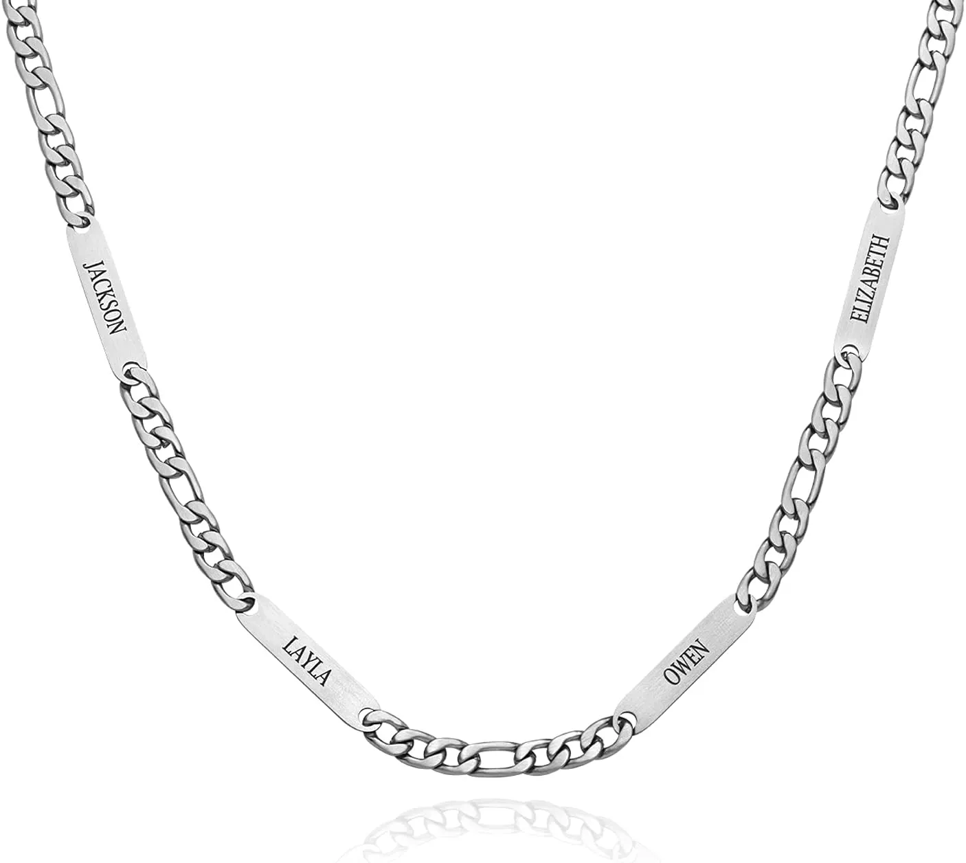 Personalized Choose Your Style Men Name Necklace - Up to 4 Inscriptions - Meaningful Gift for Him - Father's Day Gift for Husband