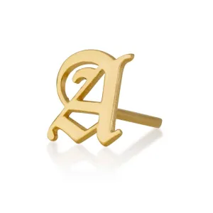 Personalized Old English Stud Earrings Old English Earrings Custom Initial Earrings Letter Stud Earrings Initial Studs Girls Or Woman