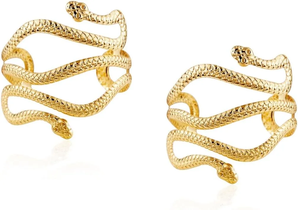 Pingyongchang 2 Pcs Cuff Bangle Bracelet for Women Open Wide Wire Bracelets Set Gold Wrist Cuff Wrap Bracelet Adjustable Classic Bohemia Birthday Gift
