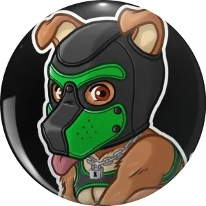 PLAYFUL PUPPY - GREEN MASK - BEARZOO SERIES Lapel Pin Cute Brooch Pins Badges