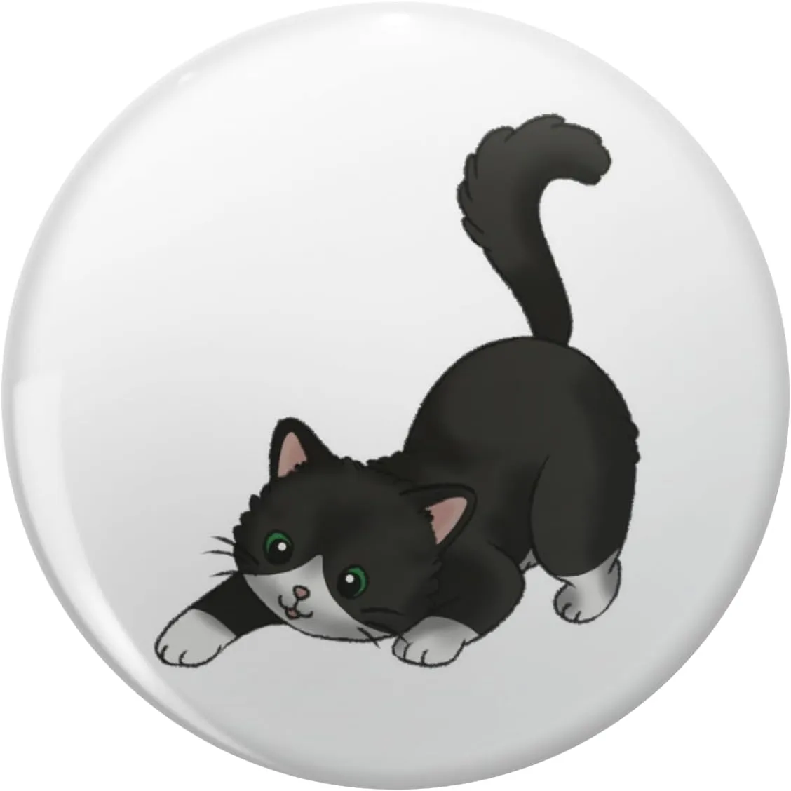 Playful Tuxedo Cat Lapel Pin Cute Brooch Pins Badges