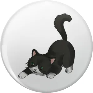 Playful Tuxedo Cat Lapel Pin Cute Brooch Pins Badges