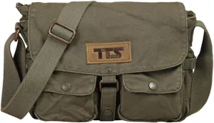 Retro Canvas Messenger Bag - Durable Multi-functional Crossbody Shoulder Bag with Multiple Pockets
