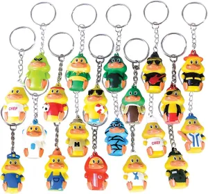 Rhode Island Novelty 1.5 Inch Mini Duck Keychains, 20 Pieces per Order