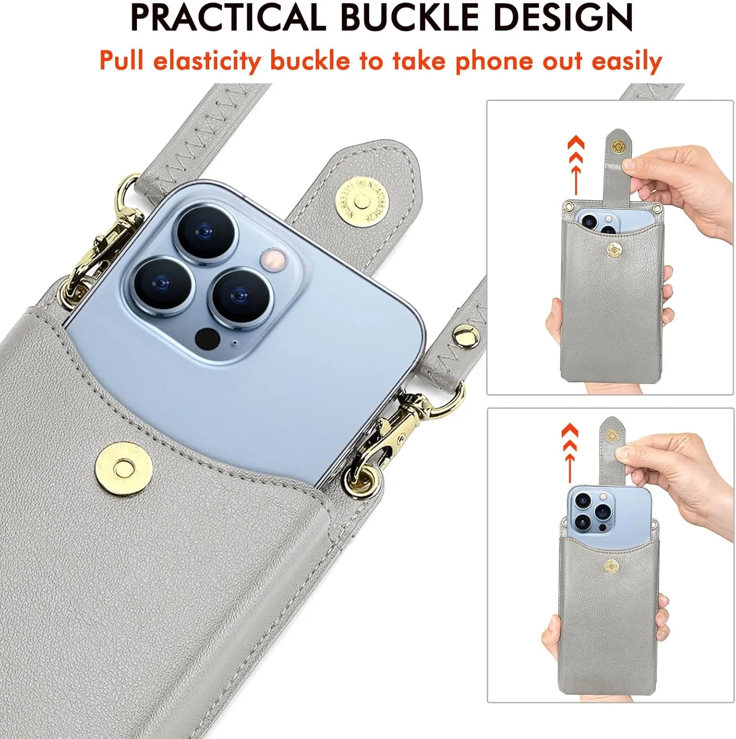 RONSIN Small Crossbody Phone Bag for Women Cell Phone Purse Wallet Mini Shoulder Bag with RFID Card Slots