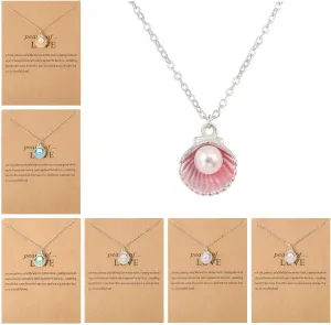 Rrdaily 6 Pcs Gold Starfish Necklace Sets Boho Beach Gifts for Women Cute Starfish Pendant Necklace Pack Friendship Necklace for Birthday Party Favors Vacation Jewelry