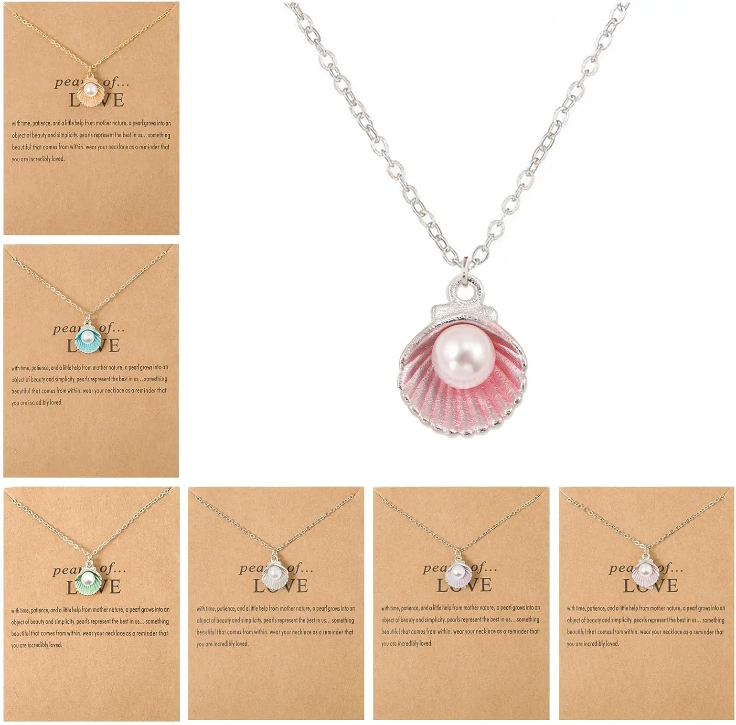 Rrdaily 6 Pcs Gold Starfish Necklace Sets Boho Beach Gifts for Women Cute Starfish Pendant Necklace Pack Friendship Necklace for Birthday Party Favors Vacation Jewelry