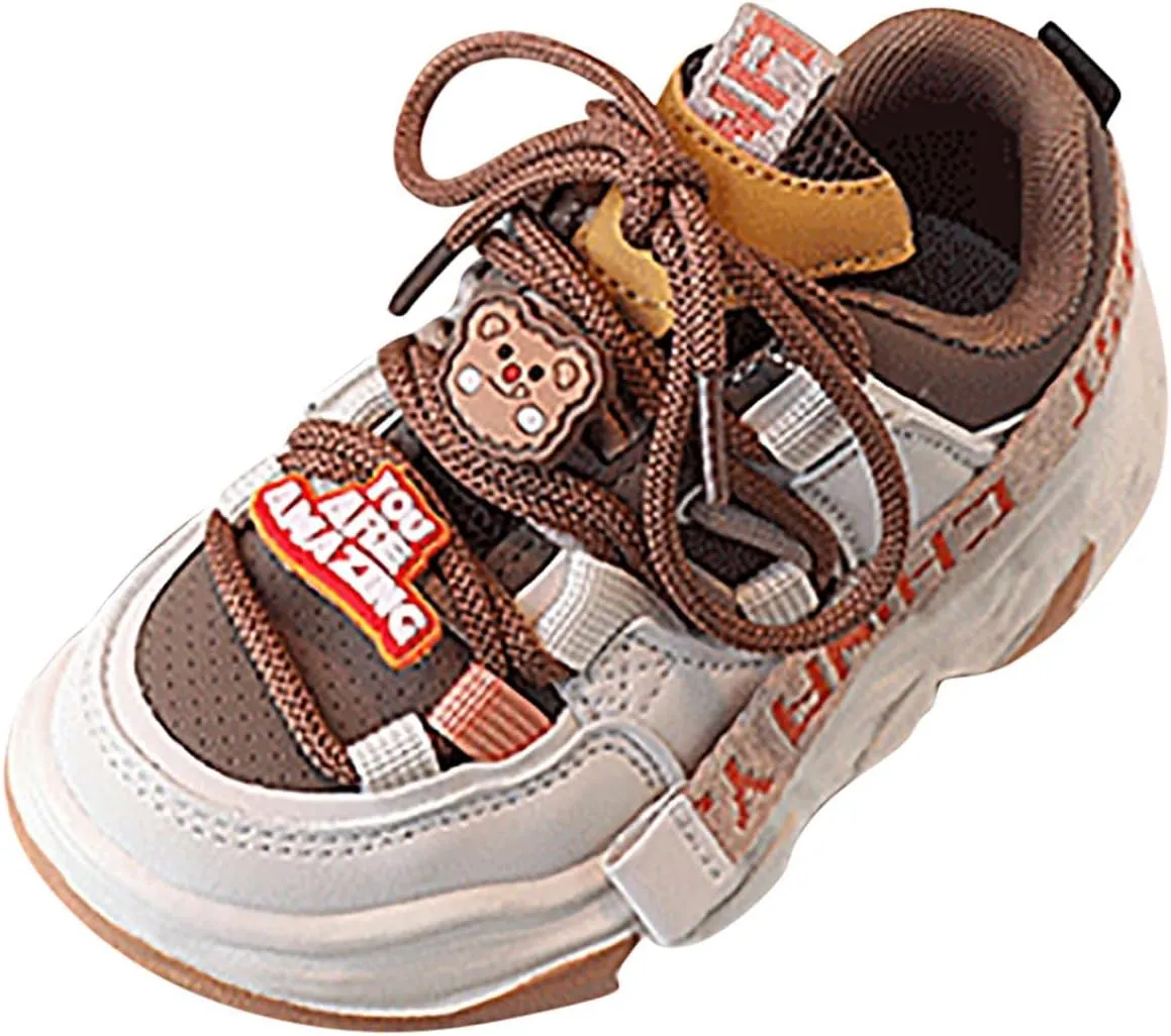 Running Shoes Girls Toddler Chunky Sneakers Fashion Thick Sole Warm Big Kid Slip On Outdoor Running Casual Shoes