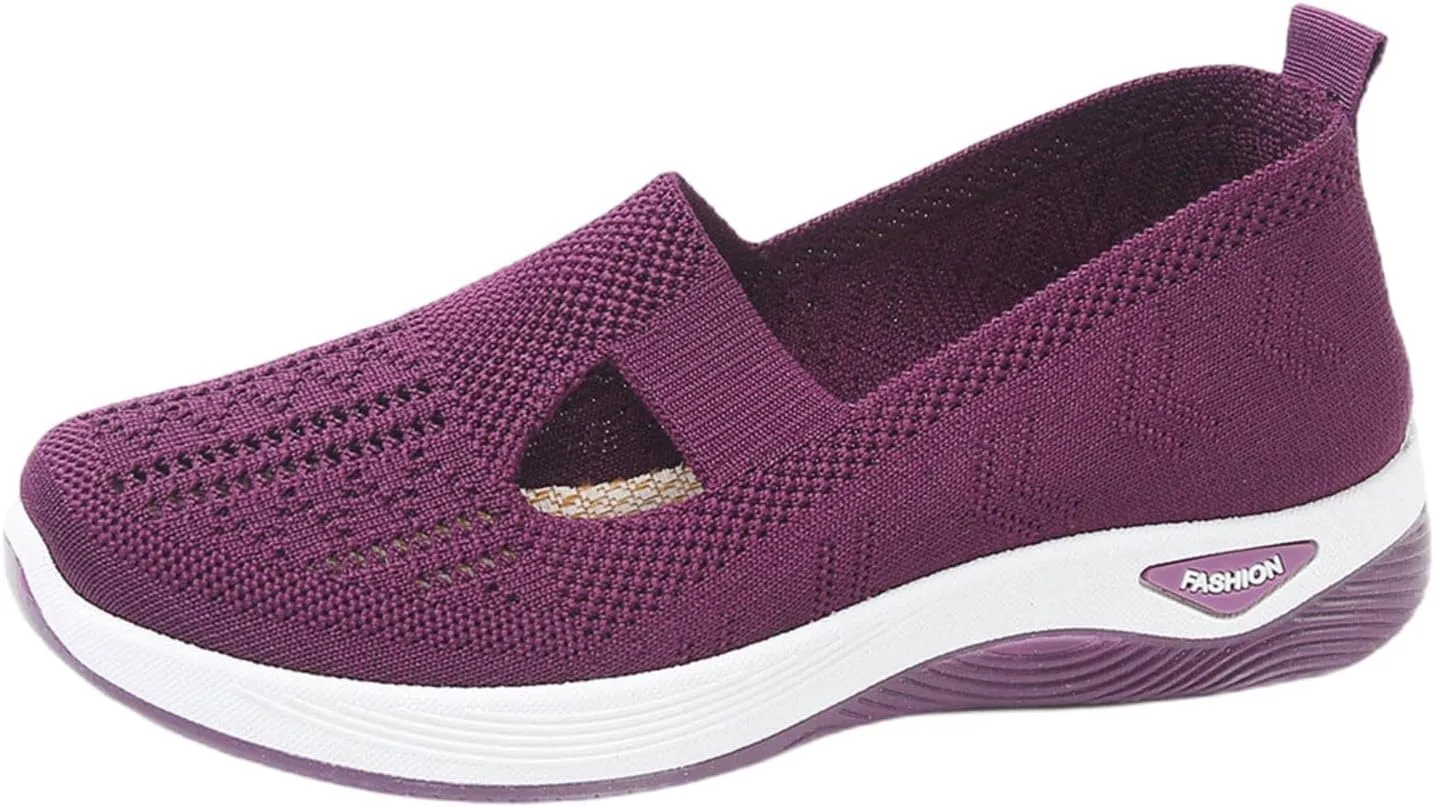 Sandals for Women Orthopedic Breathable Sandals Slip on Arch Support Sandal Memory Foam Sandal Walking Shoes
