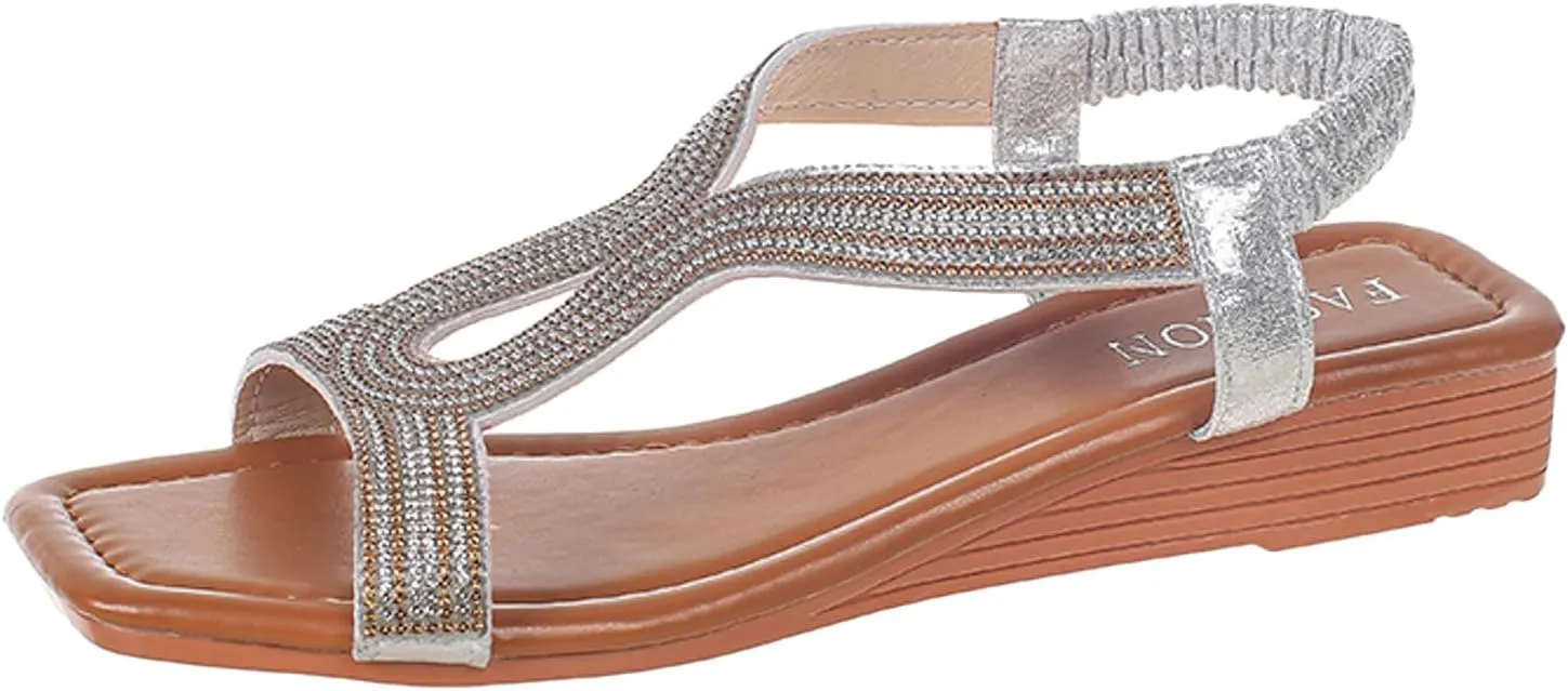 Sandals for Women Women's Cross Strappy Sandals Orthopedic Sandals Flat Sandals for Women Open Toe Slingback Shoes