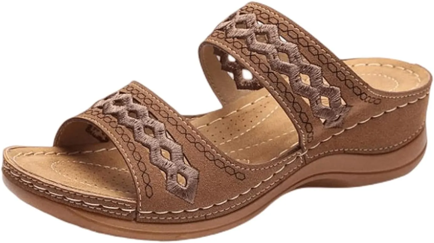 Sandals Women Dressy Summer Flat Cute Casual Beach Shoes Orthotic Flips Flops Arch Support Orthopedic Slippers Slides