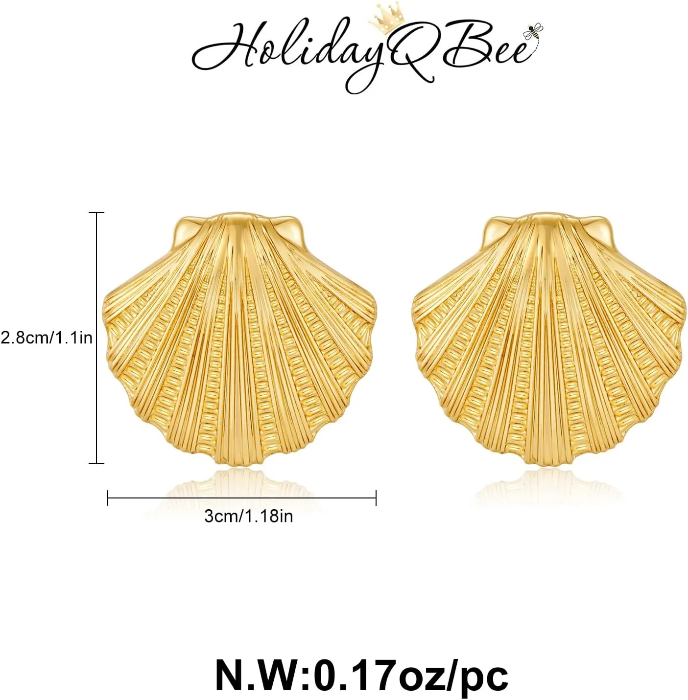 Sea Shell Earrings For Women Conch Earring Gold Shell Earrings Beach Ocean Studs Summer Fashion Earrings Jewelry