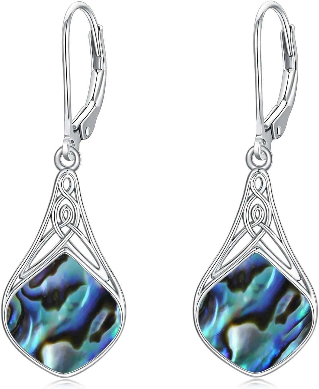 Seiyang Teardrop Earrings Sterling Silver Celtic Teardrop Drop Earrings Jewelry Gifts for Women