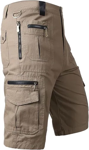 Shorts Men Casual Slim Fit Cargo Shorts Cool Classic Fit Expandable Waistband Hiking Shorts (Regular and Big & Tall)