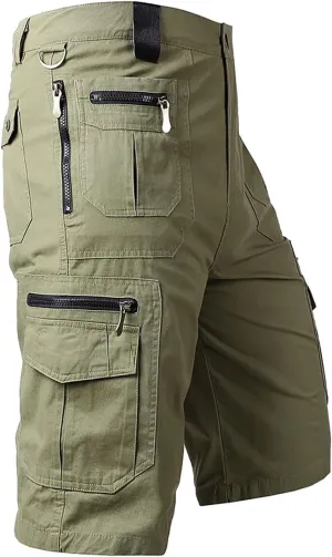 Shorts Men Casual Slim Fit Cargo Shorts Cool Classic Fit Expandable Waistband Hiking Shorts (Regular and Big & Tall)