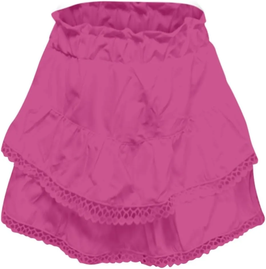 Skirts for Women Trendy Summer Butterfly Shorts High Waisted Skorts Crochet Flowy Skirts Boho Ruffle Tiered