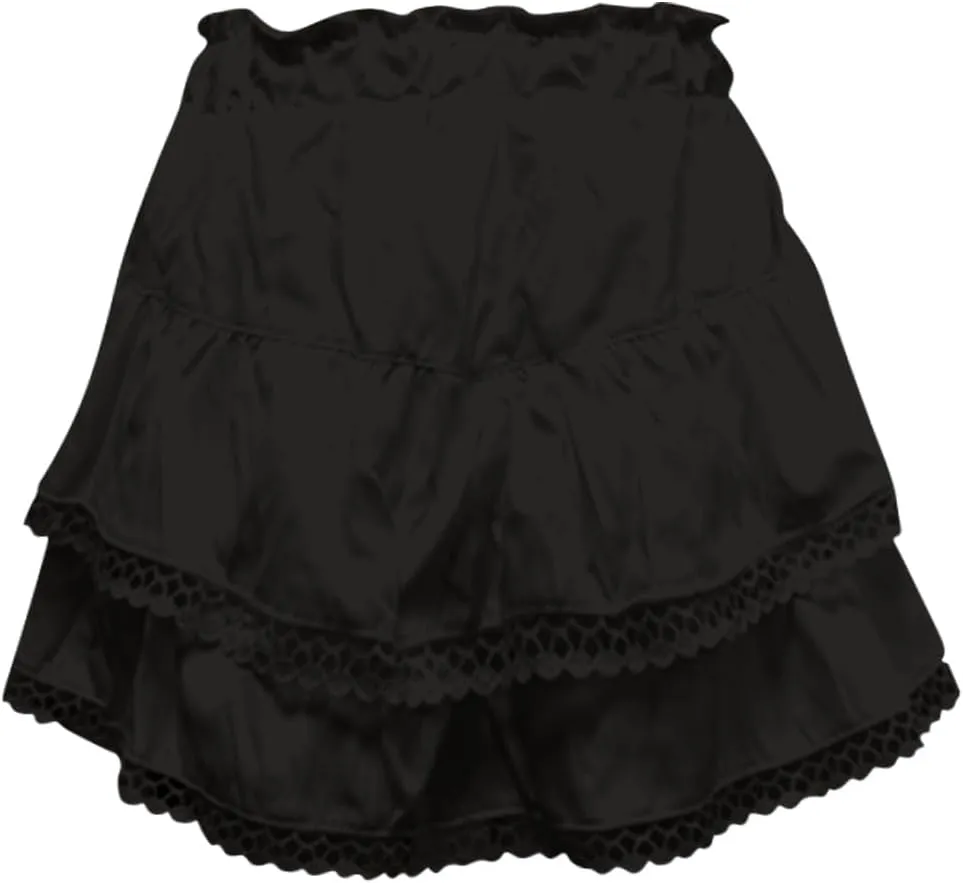 Skirts for Women Trendy Summer Butterfly Shorts High Waisted Skorts Crochet Flowy Skirts Boho Ruffle Tiered