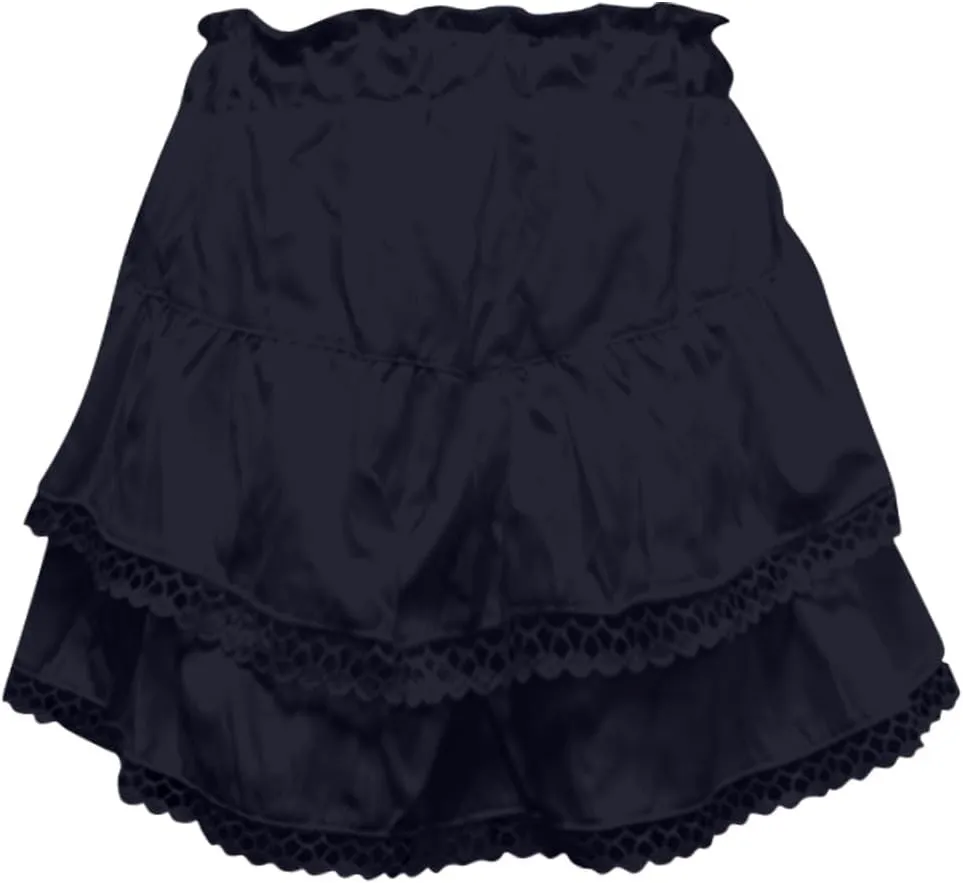 Skirts for Women Trendy Summer Butterfly Shorts High Waisted Skorts Crochet Flowy Skirts Boho Ruffle Tiered