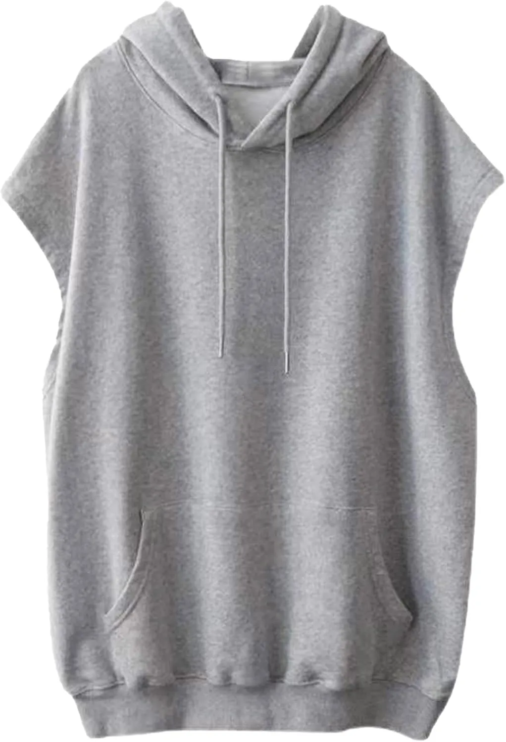 Sleeveless Vest Tops with Hood for Women Casual Loose Fit Hoodie Lightweight Drawstring Pullover Sweatshirt with Pockets