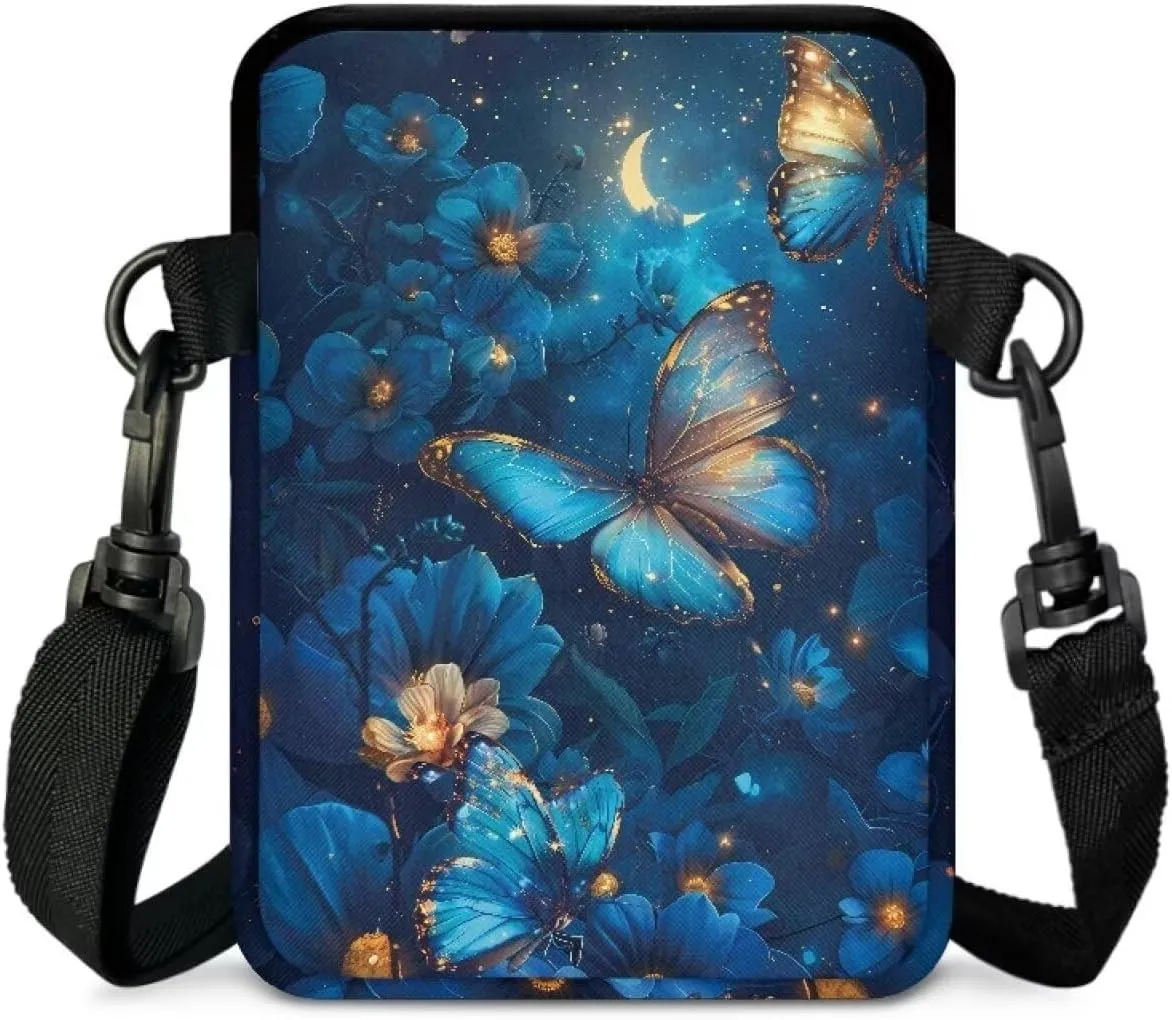 Small Crossbody Bags for Women Men, 2 Layer Messenger Sling Bag Waist Fanny Pack