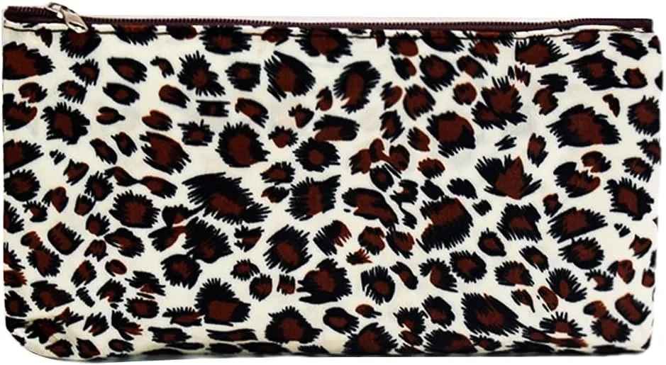 Small Leopard Travel Makeup Bag Leopard Print Cosmetic Toiletry Bag for Womens Teen Girls Makeup Cosmetic Bag Animal Print Toiletry Bag Leopard Makeup Cosmetic Pouch with Zipper Pouch Wallet for Women