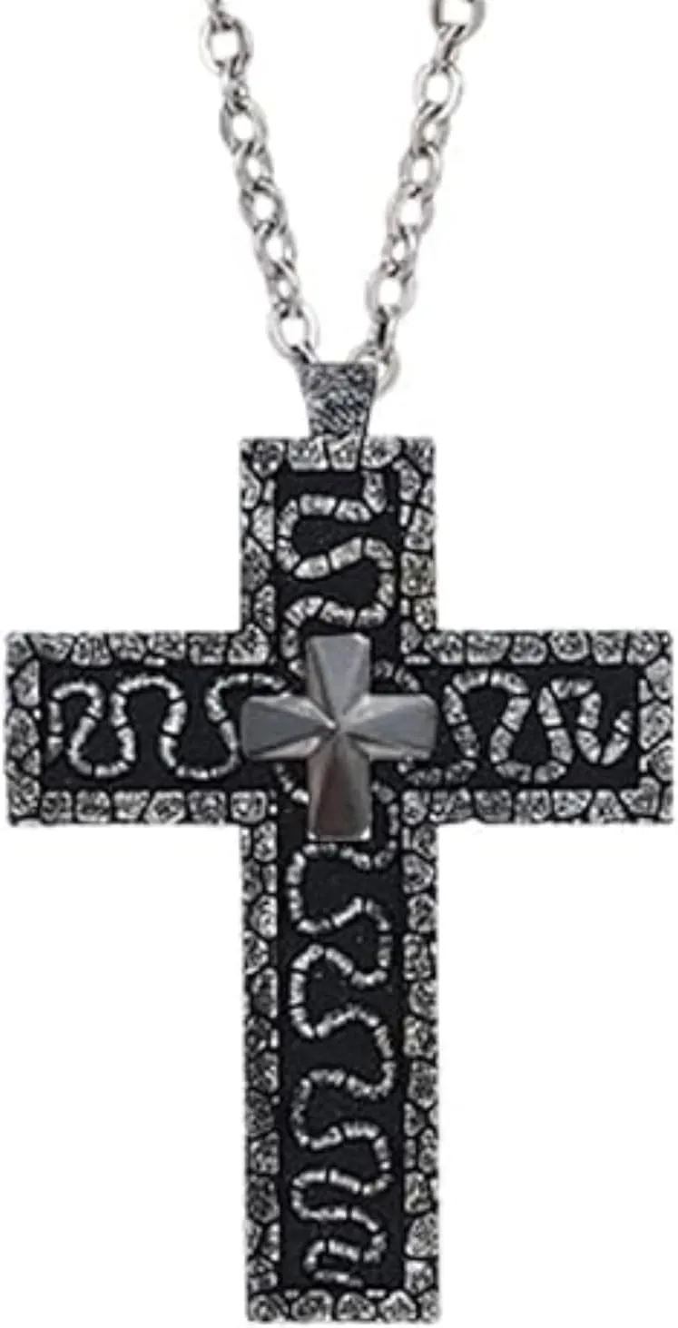 Squids Necklace Game, Thanos Necklace, Cross-Shaped Necklaces with Secret Compartment, Squid Thanos game cross Pendant Necklaces, Stainless steel material, No Gemstone