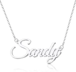 Sterling Silver Name Necklace Personalized, Custom Name Necklace for Christmas Birthday Gifts Customized 925 Sterling Silver Necklaces for Women Girlfriend