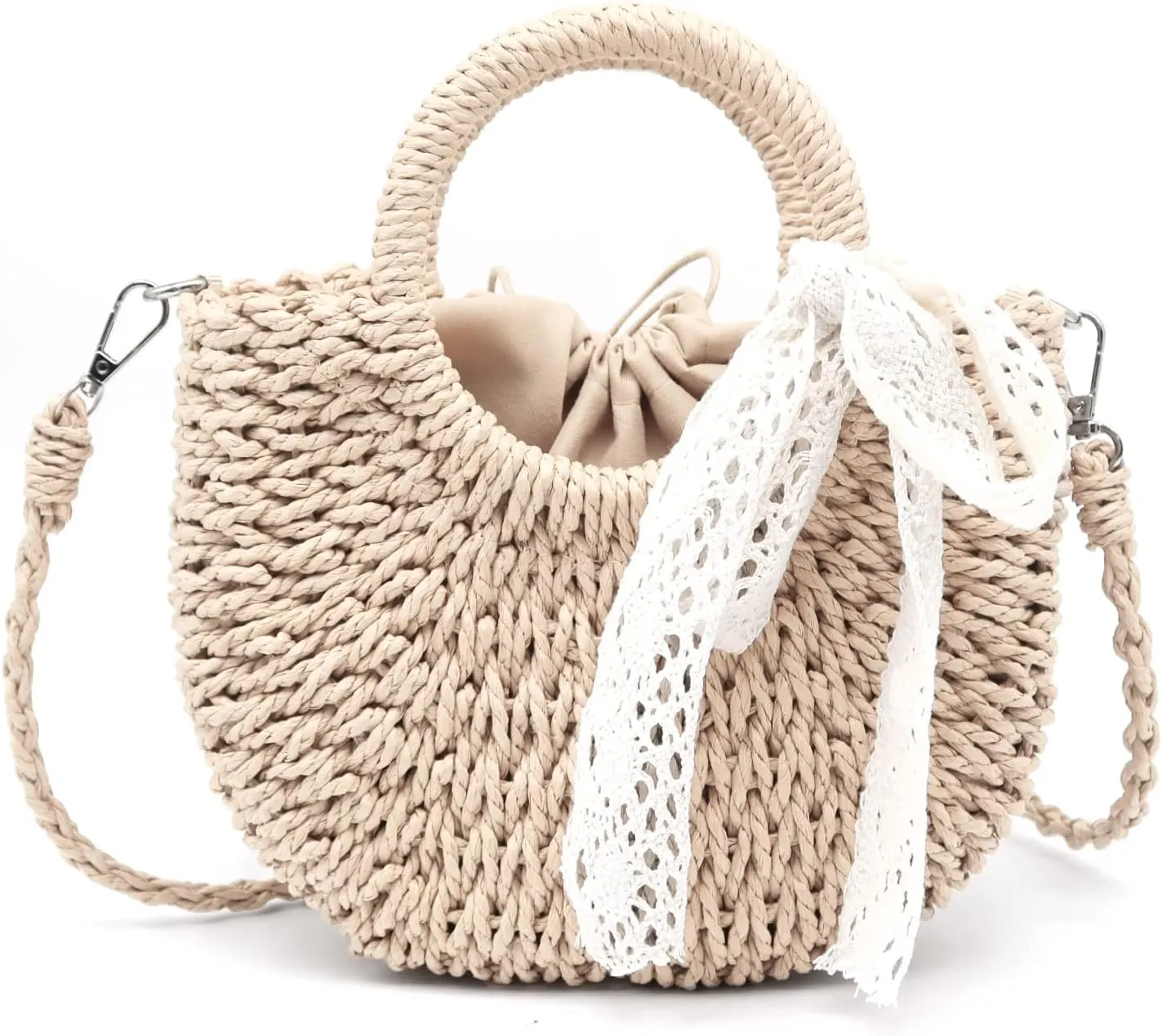 Straw Clutch Top Handle Handbags Rattan Straw Bag Summer Beach Tote Shoulder Bag Crossbody Travel Beach Tote