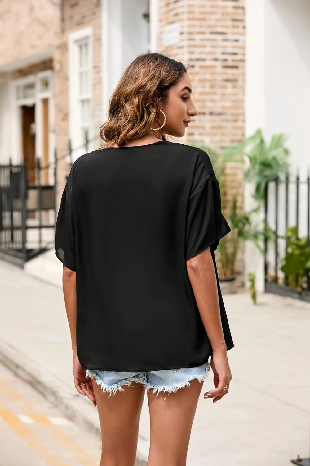 STYLEWORD Womens Lightweight Summer Cardigan Casual Short Sleeve Kimono Boho Draped Beach Cover Ups