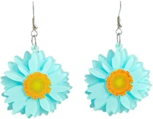 Sunflower Earrings Acrylic Daisy Earrings Retro 70s 80s floral Earrings Summer Beach Jewelry for Women