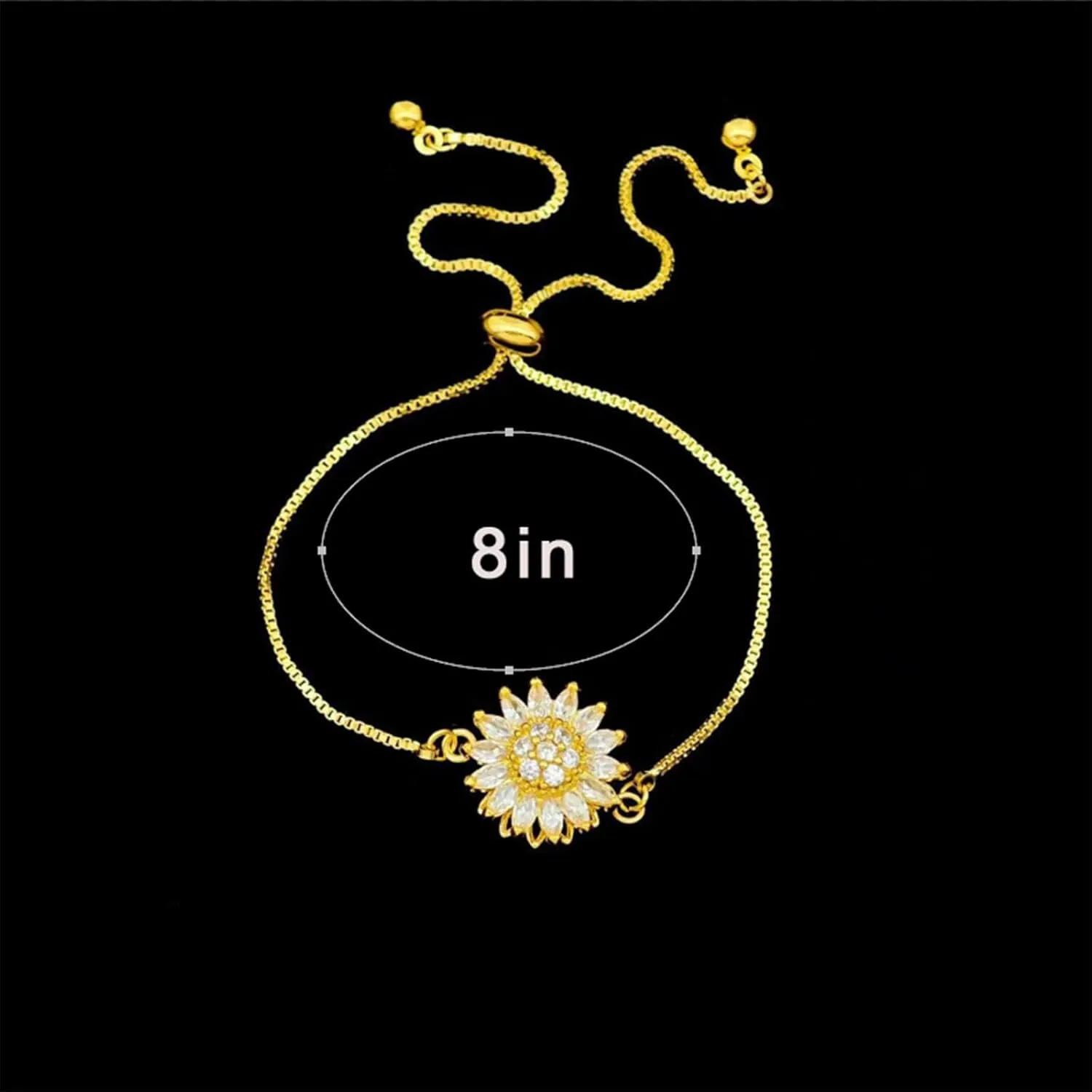Sunflower Fidget Necklace for Women Gold Moon Necklace Rotating Heart Necklace Spinning Crystal Sunflower Necklace Crescent Moon Necklace Anxiety Necklace Jewelry Accessories