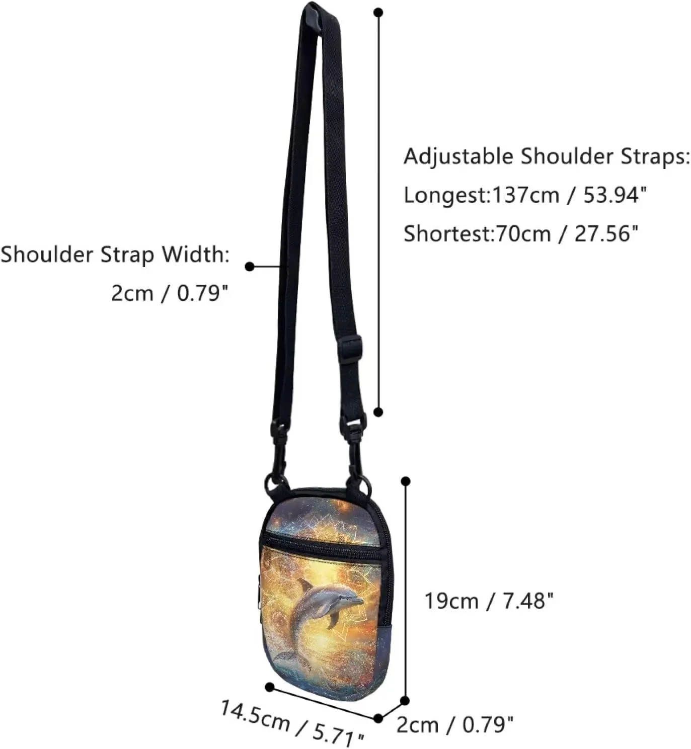 Suobstales Women Messenger Bag Mini Cross-Body Cell Phone Purse Shoulder Strap Wallet Pouch Bag Girls Crossbody Bag