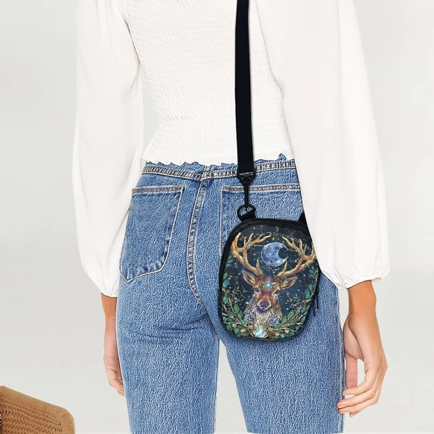 Suobstales Women Messenger Bag Mini Cross-Body Cell Phone Purse Shoulder Strap Wallet Pouch Bag Girls Crossbody Bag