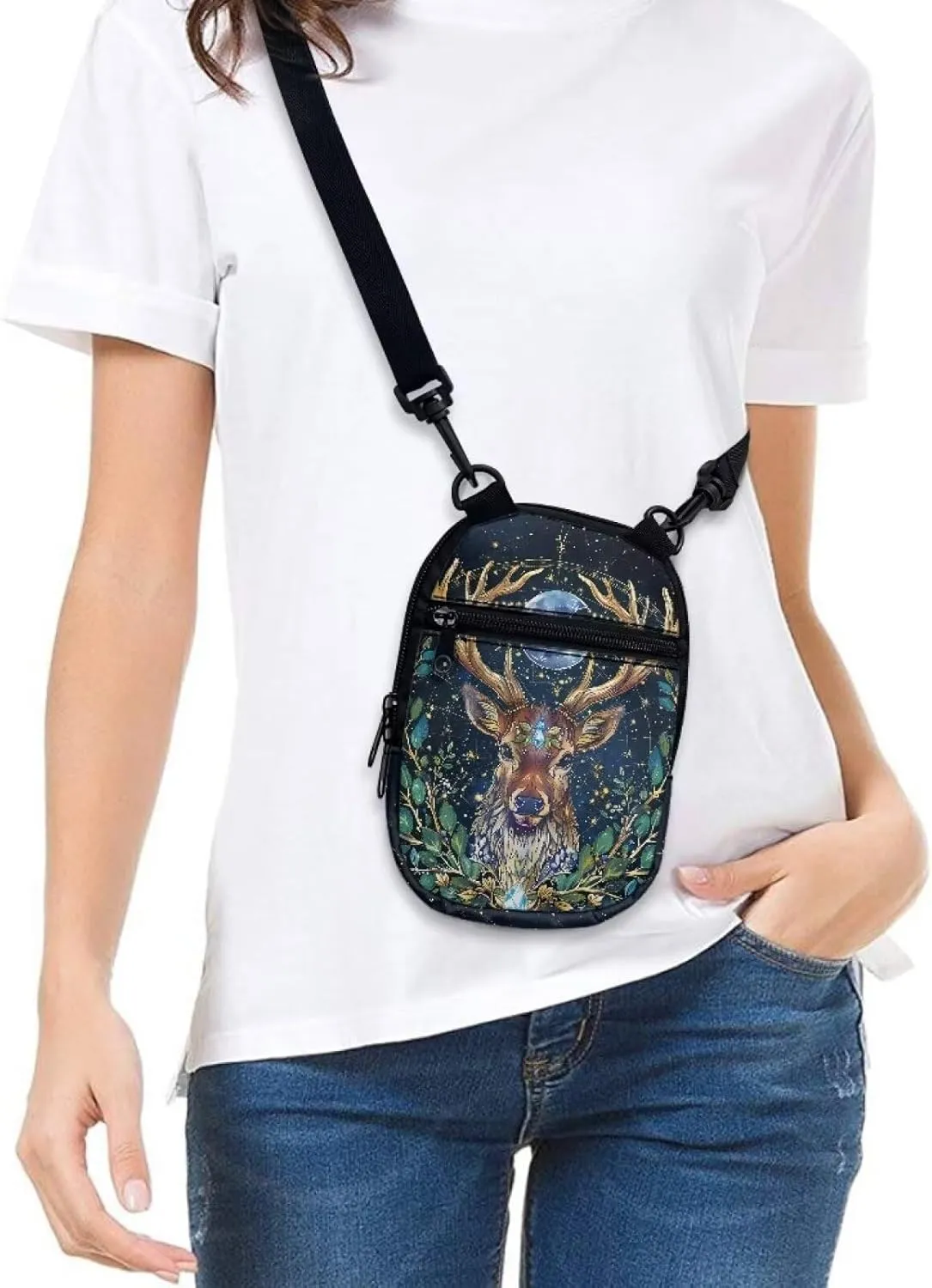 Suobstales Women Messenger Bag Mini Cross-Body Cell Phone Purse Shoulder Strap Wallet Pouch Bag Girls Crossbody Bag