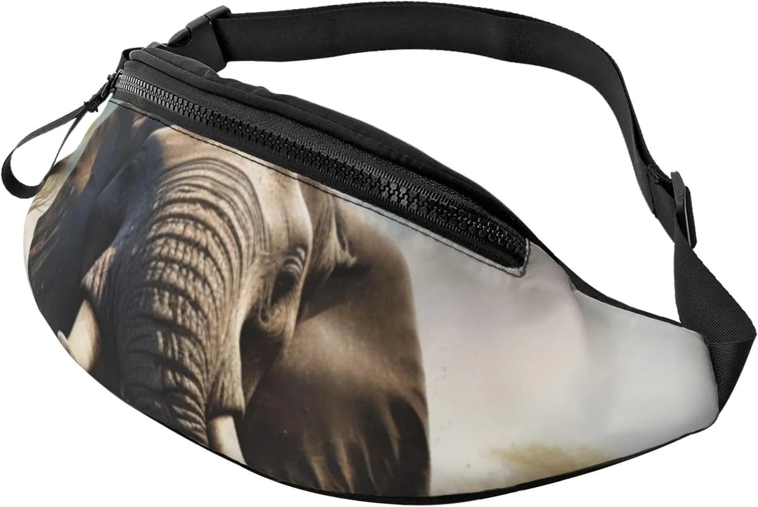 Swimming African Elephant Fanny Pack for Men Women Fashion Waist Packs Travel Crossbody Bag With Adjustable Strap Everywhere Belt Bag Waterproof Chest Bags Cycling Bum Bag Wallet