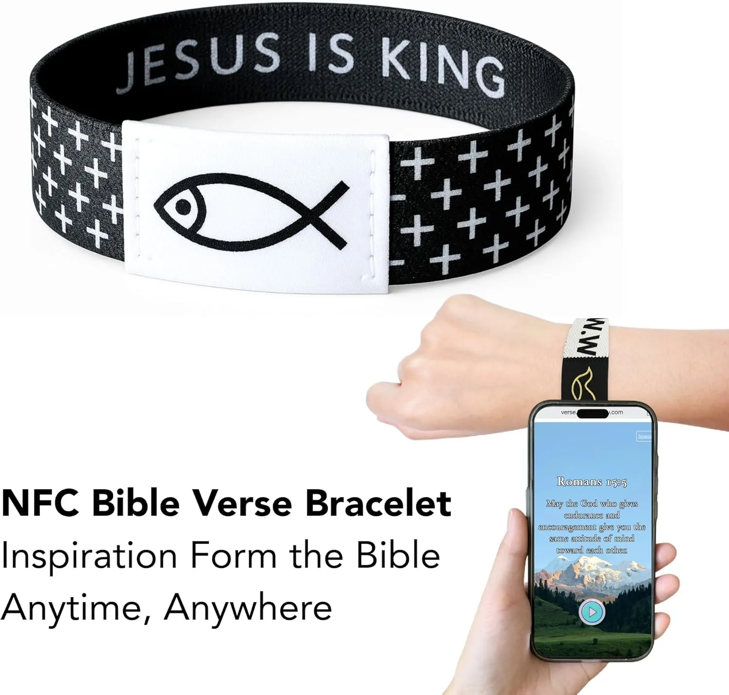 Tap to Read Daily Bible Verses  Christian Bracelet for Women & Men  Meaningful Faith Gift for Mom, Perfect for Mothers Day
