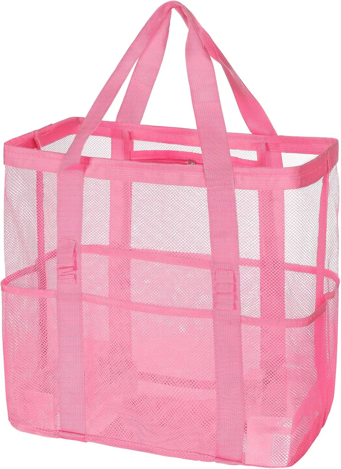 Tavaleu Mesh Beach Bag - Large Beach Tote with Multi Functional Pockets for Family Travel/Vacation