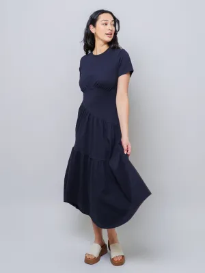 The Gathered Dress - Navy