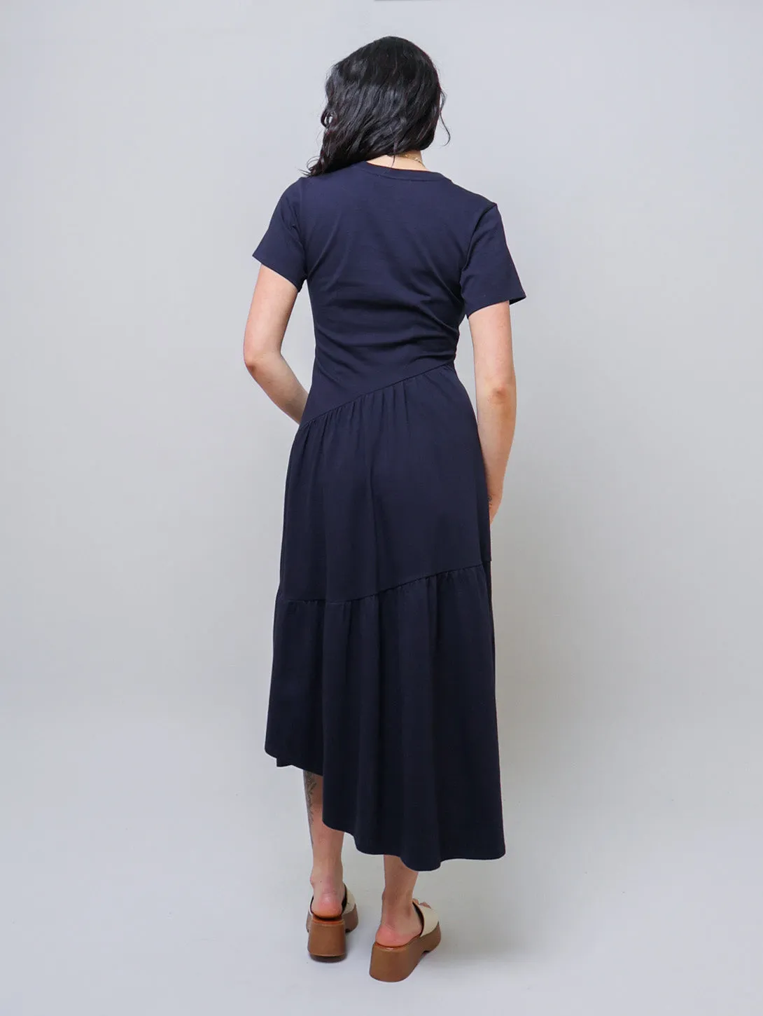 The Gathered Dress - Navy