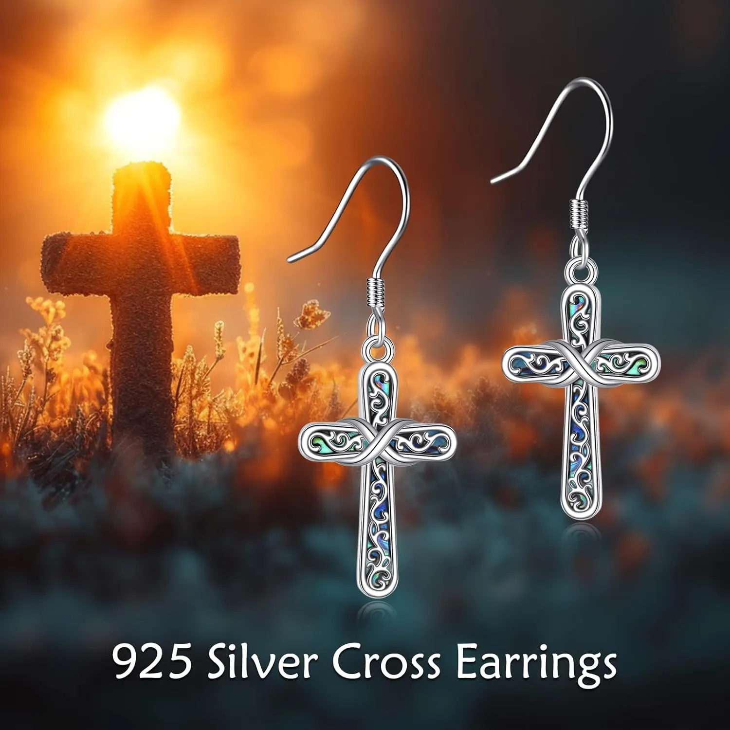 TIGER RIDER Abalone Shell 925 Sterling Silver Dangle Earrings Lightweight Filigree Dangle Drop Earrings Silver Earrings for Women
